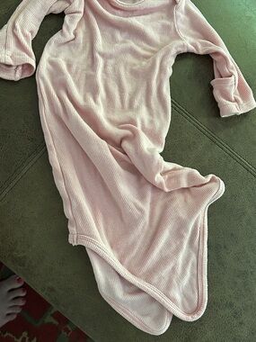 Angel Dear Light Pink Ribbed Baby Sleep Gown